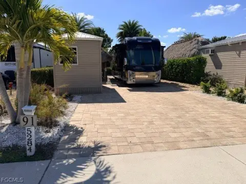 Paved RV Lot with Tiki