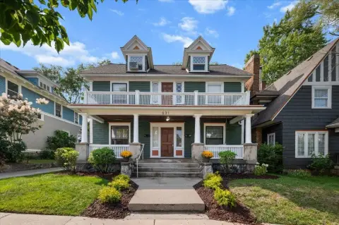 Colonial Revival Duplex with Porches