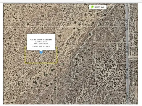 Spacious Land in Llano, CA