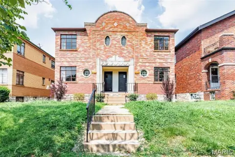 Brick Quadplex with Four-Car Garage