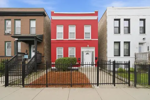 Chicago Two-Flat Brick Building