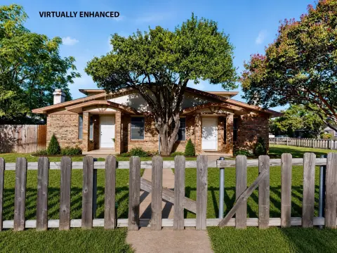 Brick Duplex with Single-Car Garages