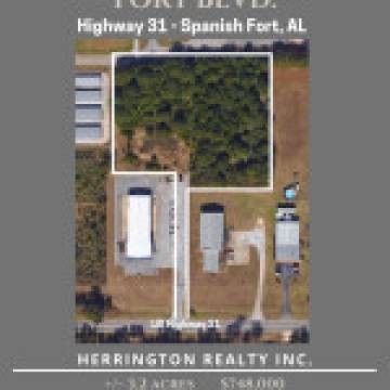 3.2 Acres Land For Sale REDUCED Hwy 31 Commercial Property