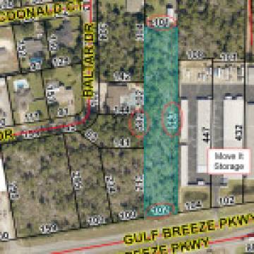 1.34 AC Land For Sale Near Soundside Dr - Gulf Breeze