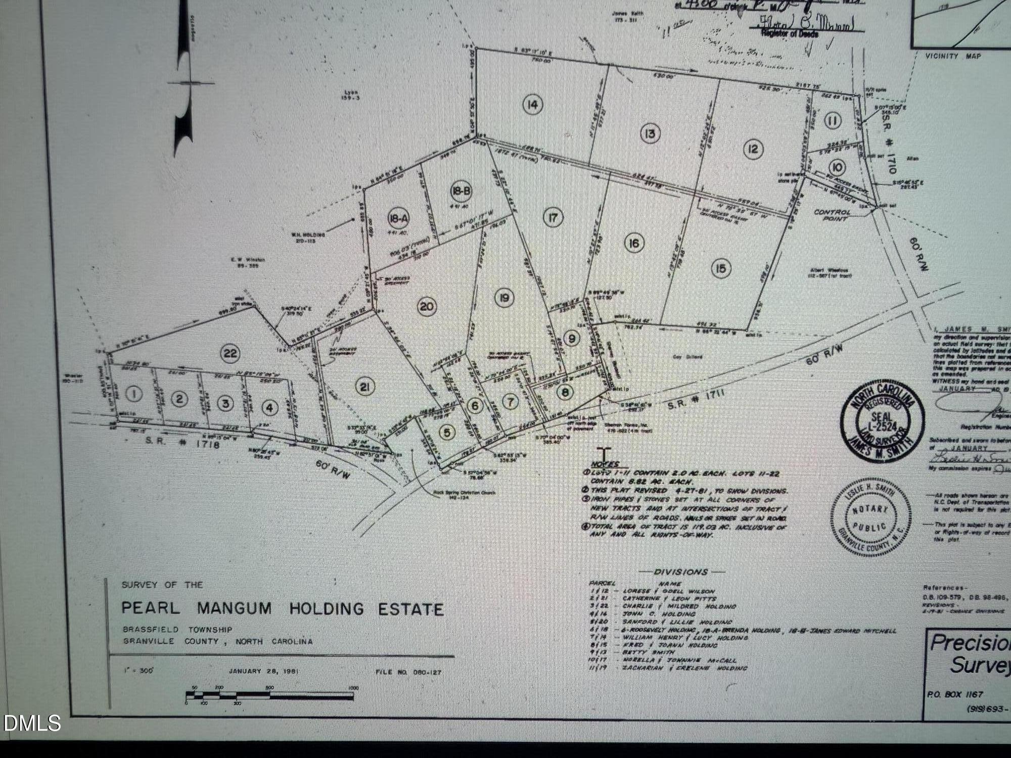Land in Granville County