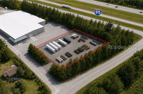 Fenced Industrial Storage Yard