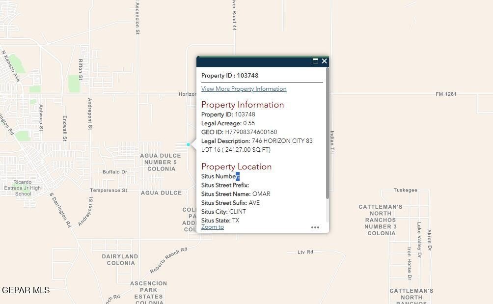 Spacious Lot in Horizon City