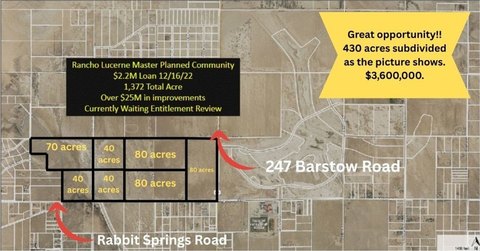 430 Acres Lucerne Valley Land