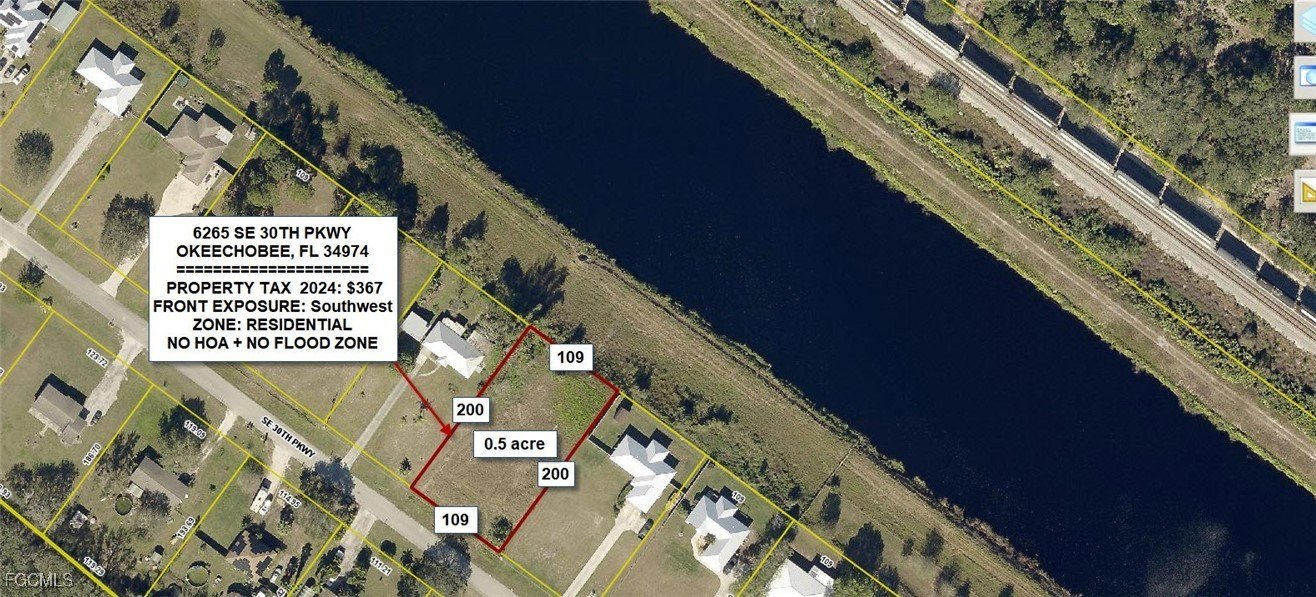 Okeechobee Canal Lot For Sale