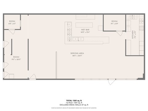 Restaurant Space with Bar Setup