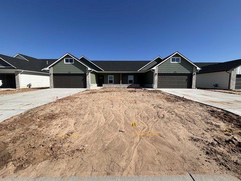 Ranch Duplex with Two-Car Garages