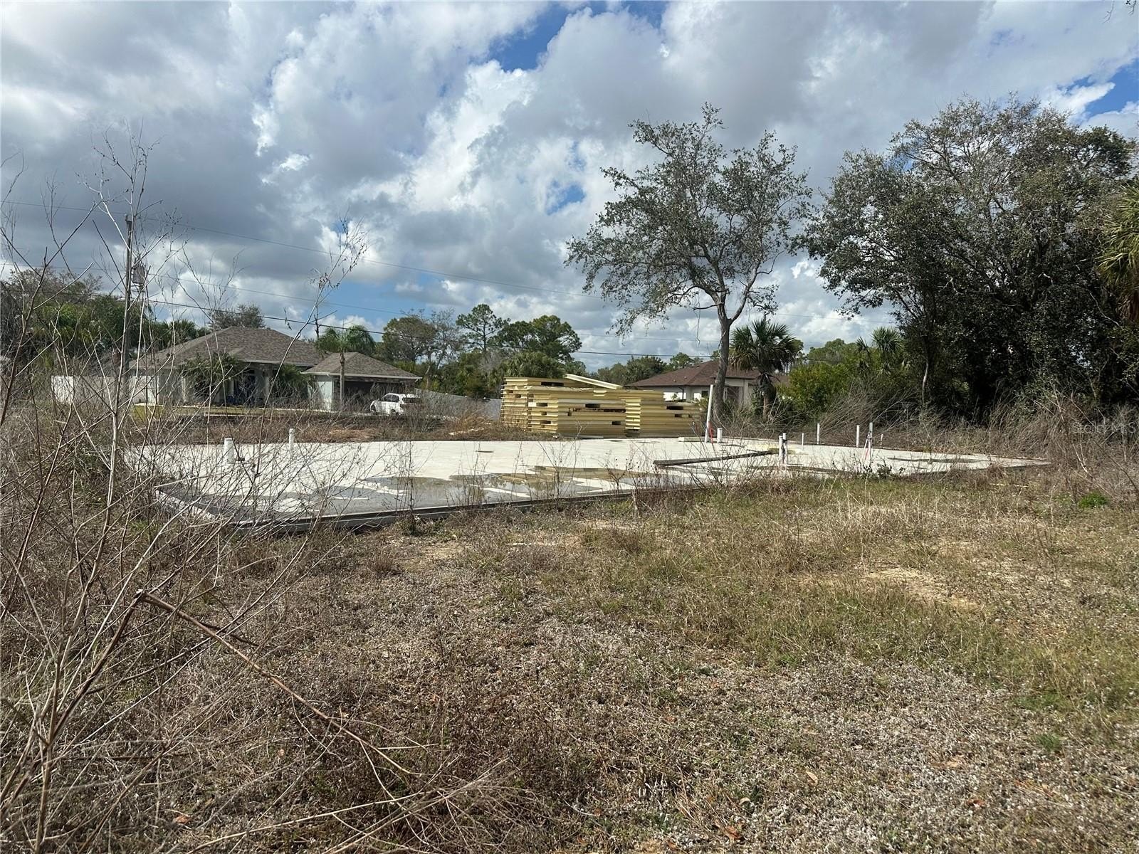 Cleared Corner Lot with Slab