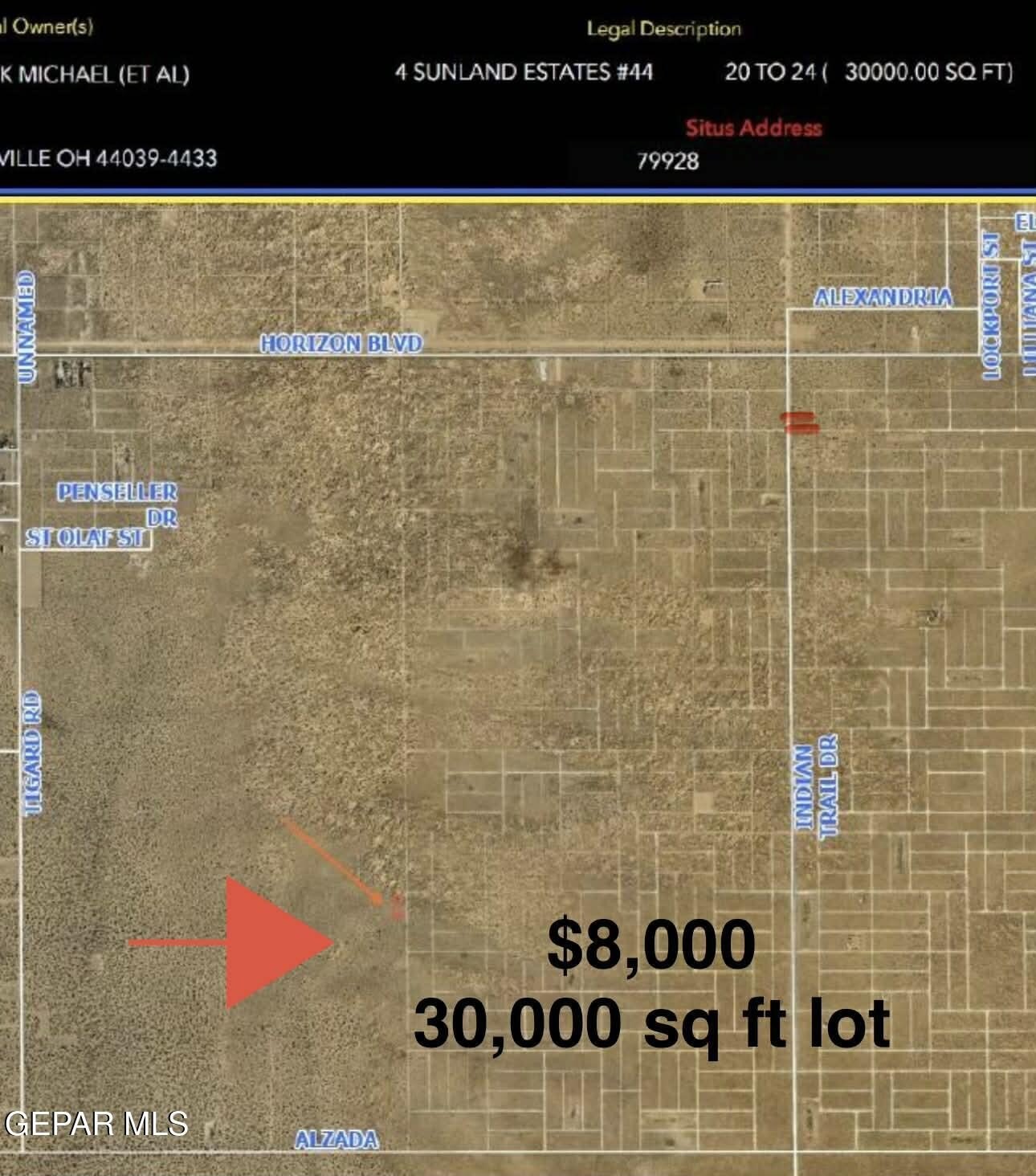 Land in Horizon City, TX