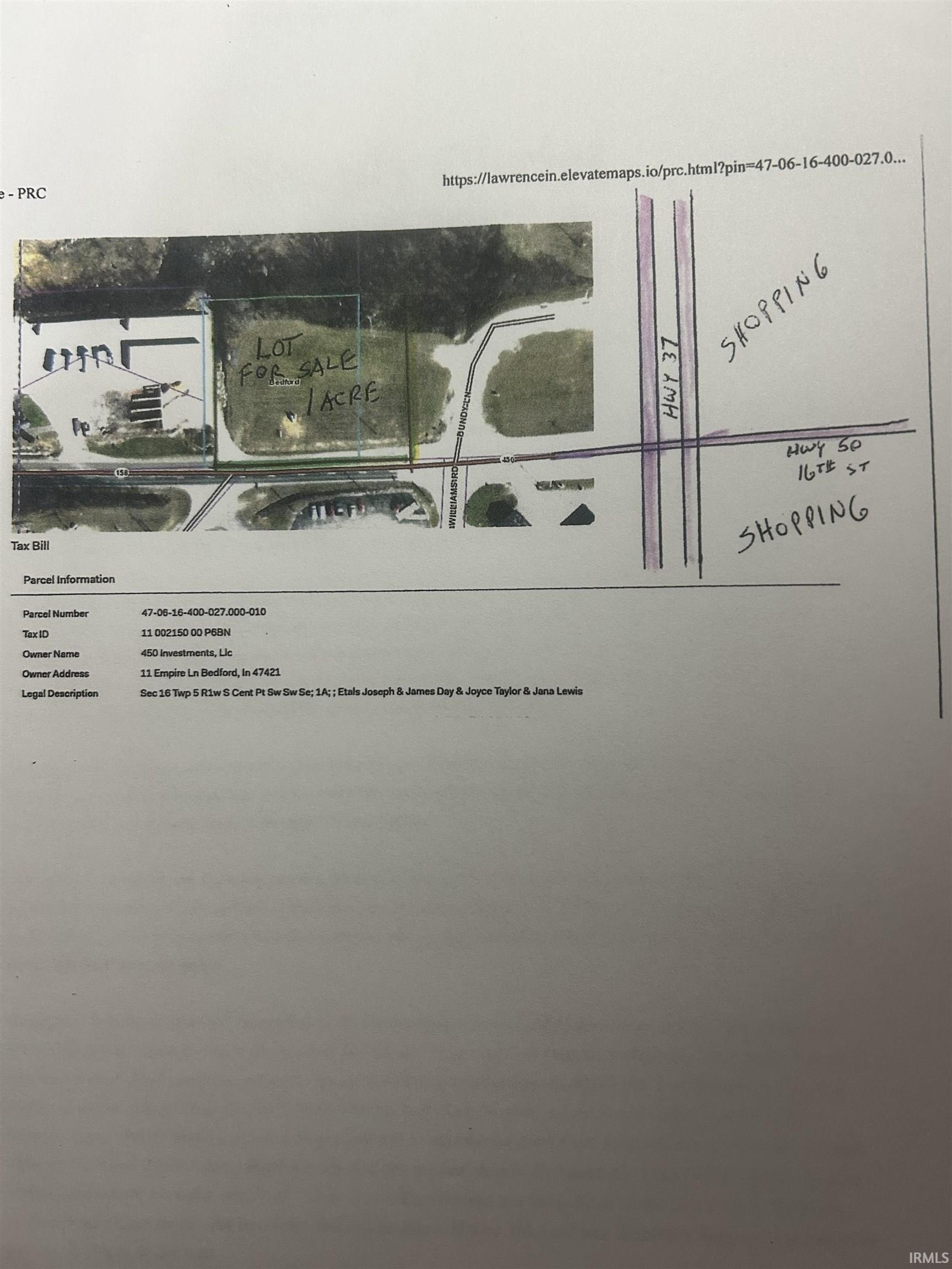 Commercial Land in Bedford, Indiana