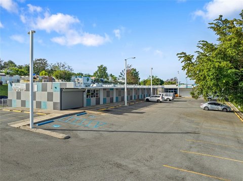 Concrete Strip Mall with Parking