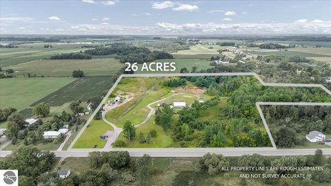 Land with Party Pavilion and RV Setup