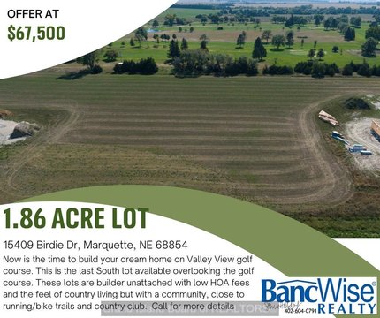 Marquette Buildable Golf Course Lot