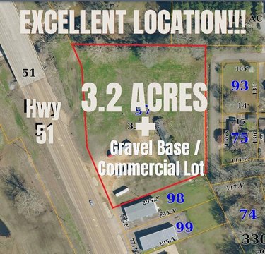 Commercial Land with Gravel Parking