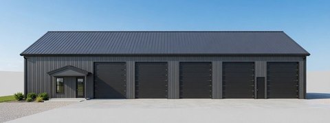 New Industrial Building with Roll-Up Doors
