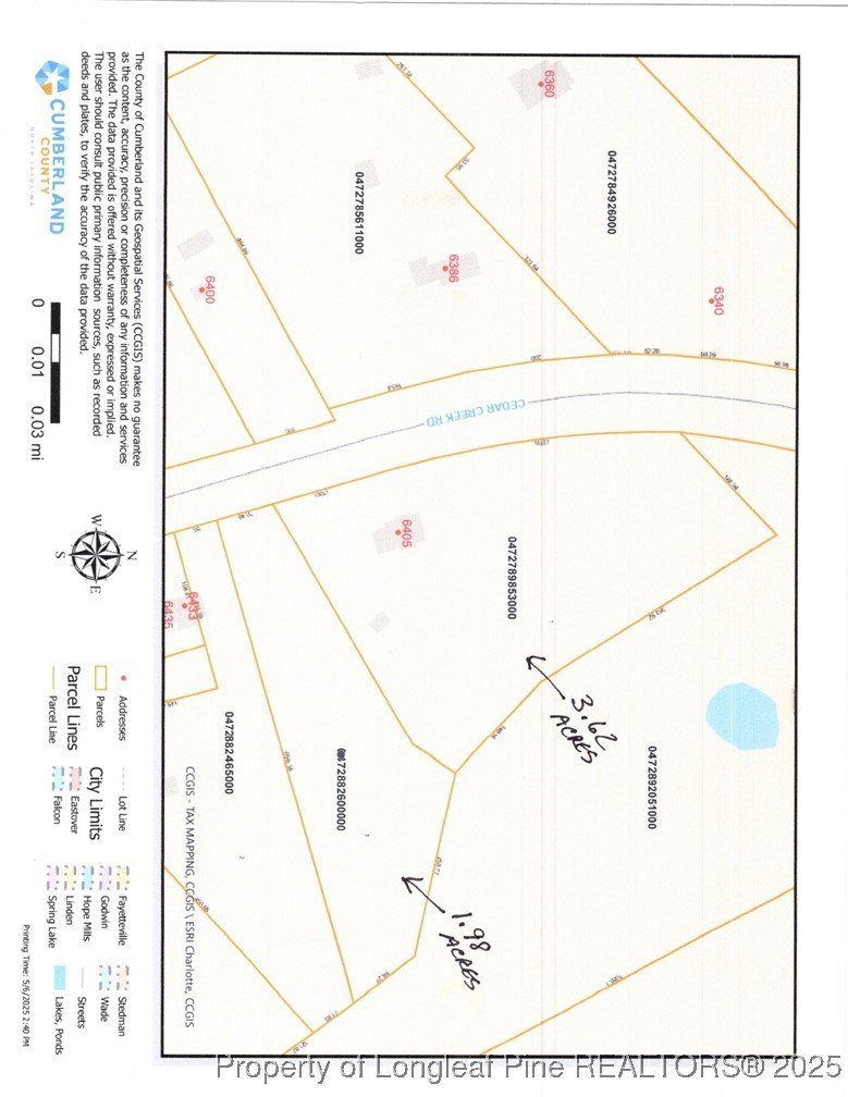 Fayetteville Land with Road Frontage