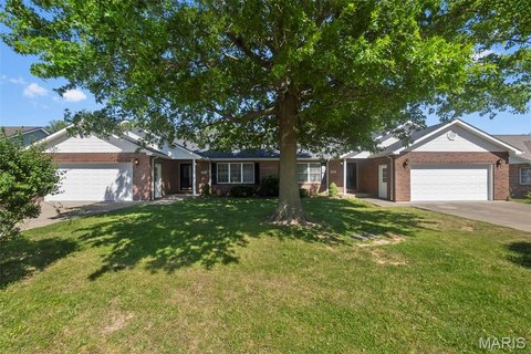 Brick Duplex with Two Garages