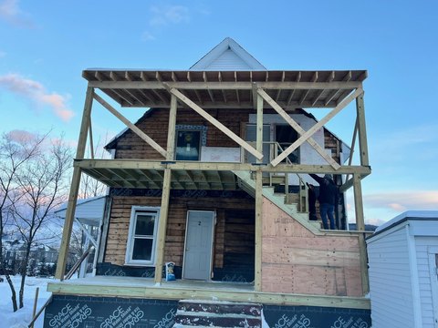 Reframed Multifamily Building