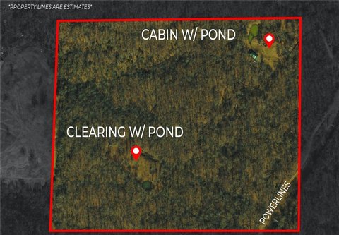 40 Acres with Cabin, Ponds