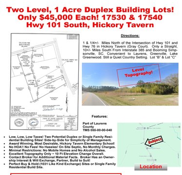 Level Residential Building Lot with Frontage