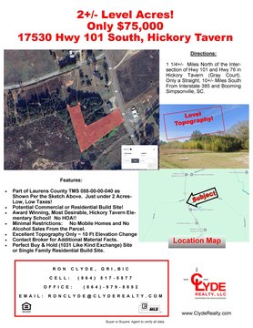 Laurens Land: Commercial/Residential Potential