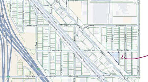 Vacant Lot Near Freeway