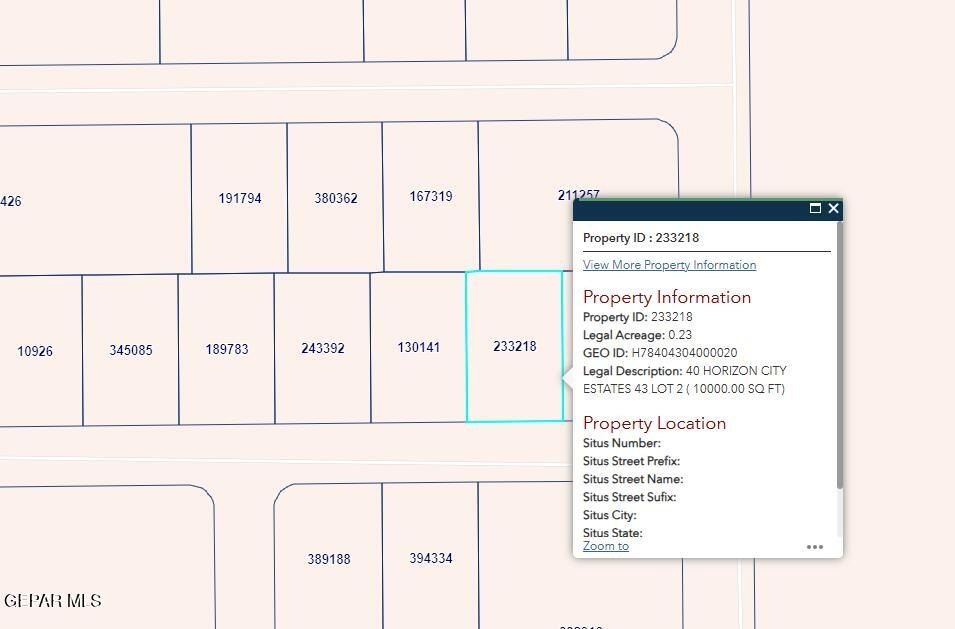 Horizon City Vacant Lot