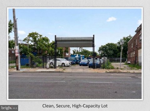 Fenced Automotive Sales Lot