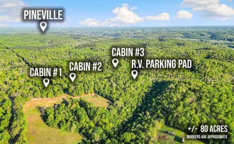 85 Acres with Cabins, RV
