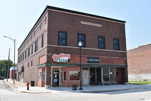Mixed-Use Brick Building