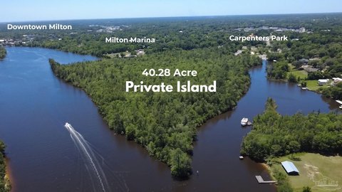 Waterfront Island in Milton, Florida