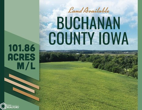 Quasqueton Farmland with High Tillable Acres