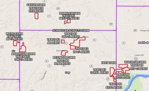 Auction Farmland Tracts for Sale