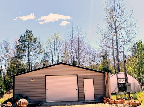 Land with New Metal Building