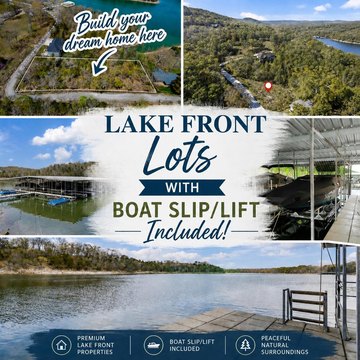 Lakefront Lots with Boat Slip