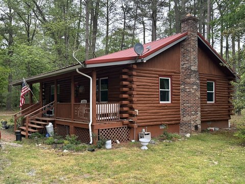 Log Cabin on Private Acreage