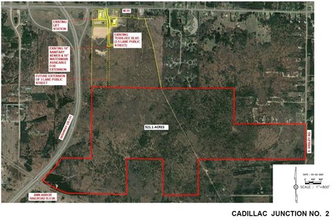 521 Acres Industrial Land Cadillac