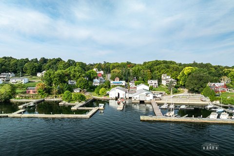 Picturesque Essex Marina on Lake Champlain