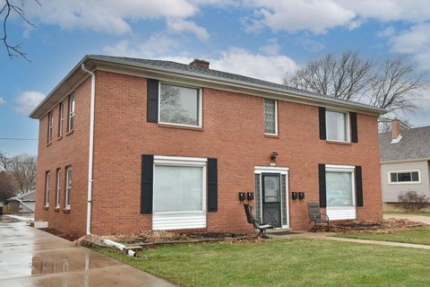 Brick 4-Plex with 4-Car Garage