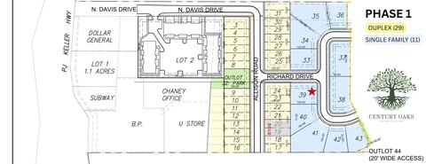 Residential Homesite in Century Oaks