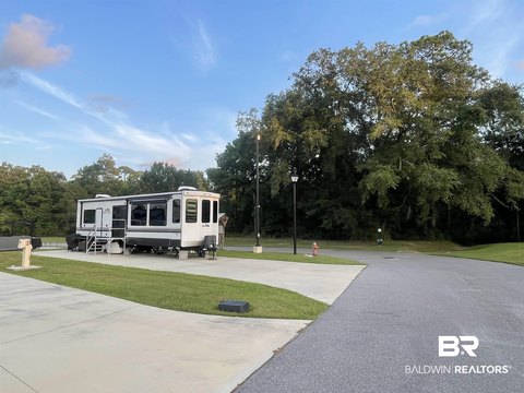 Shaded RV Resort Lot
