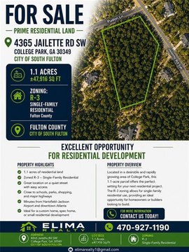 LAND - South Fulton, GA