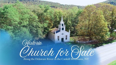 Historic Church Along Delaware River