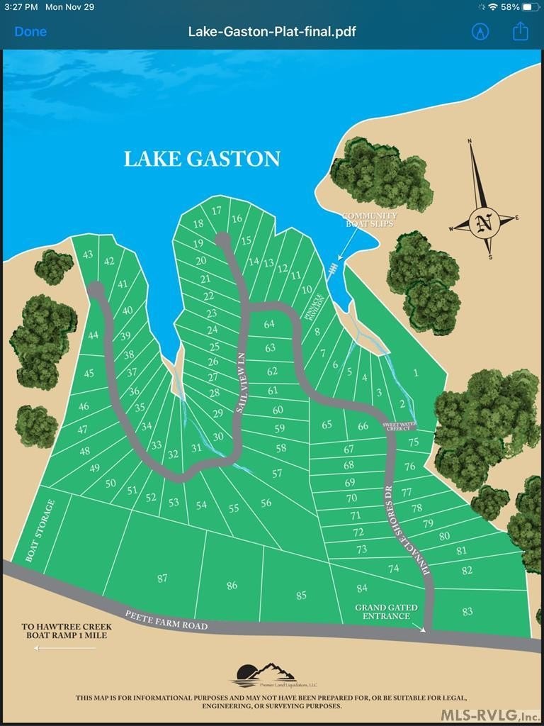 Lake Gaston Waterfront Community Land