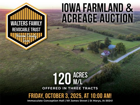Farmland & Acreage Auction, Iowa