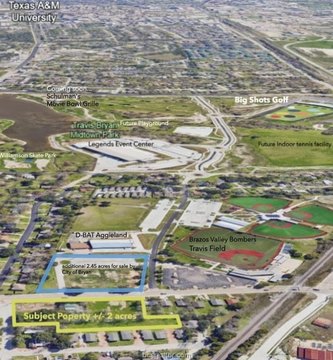 Prime Corner Land in Bryan, TX